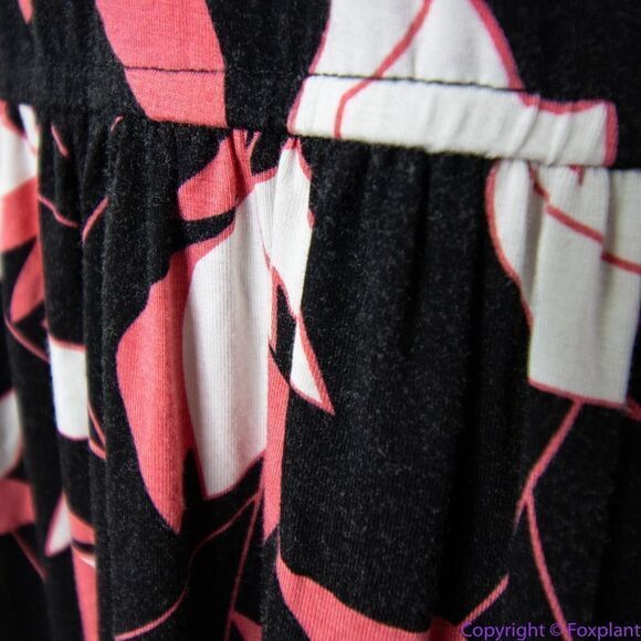 Modcloth black pink floral print short‎ sleeve dress, 1X - Picture 14 of 16